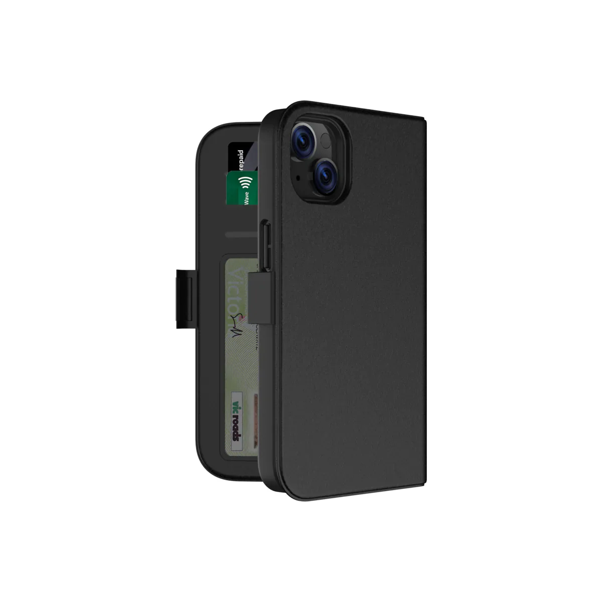 3SIXT Neo Wallet Case for iPhone 14 Pro 6.1 inch - Black - Image 3