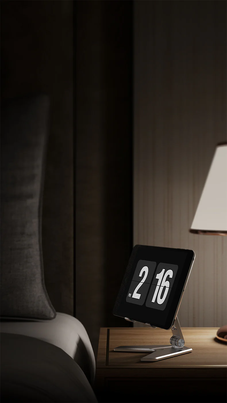 Aluminium Foldable Mobile & Tablet Stand Strong & Light weight - (Medium size) Grey - Image 5