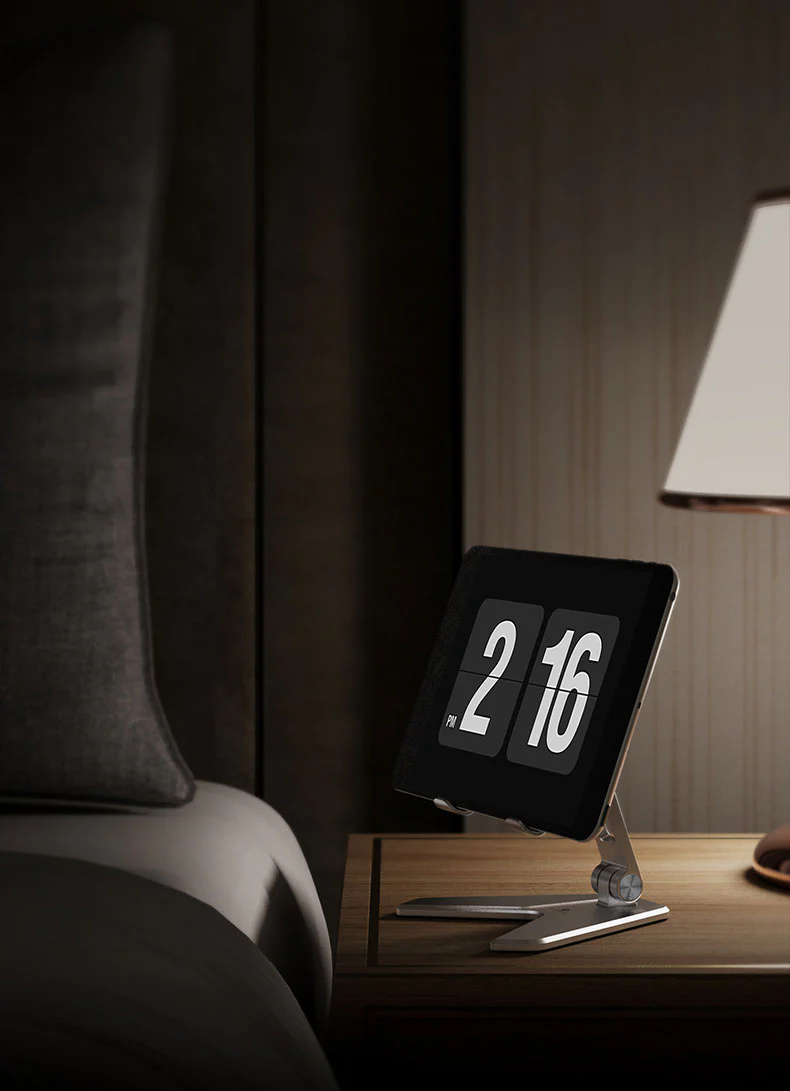 Aluminium Foldable Mobile & Tablet Stand Strong & Light weight - (Medium size) Silver - Image 2