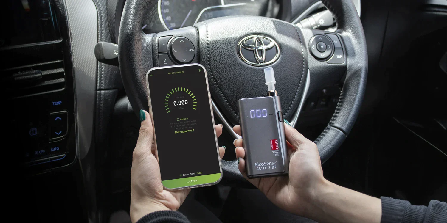 Andatech Alcohol Personal Breathalyser AlcoSense Elite 3 with Bluetooth - Black - Image 5