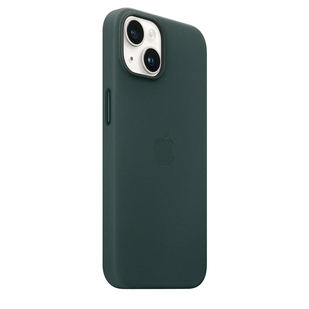 Apple Official Leather Case with MagSafe for iPhone 14 Standard - Forest Green - Image 3