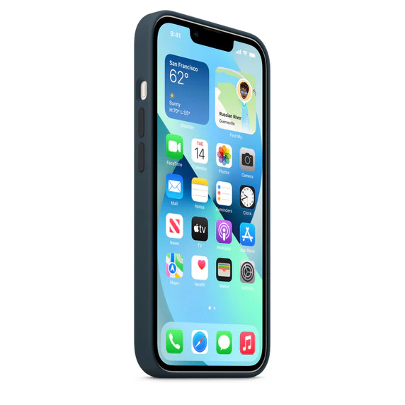 Apple Official Silicone Case with MagSafe for iPhone 13 Mini - Abyss Blue - Image 8