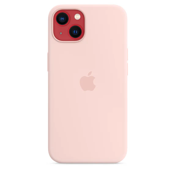 Apple Official Silicone Case with MagSafe for iPhone 13 Standard - Chalk Pink - Image 2