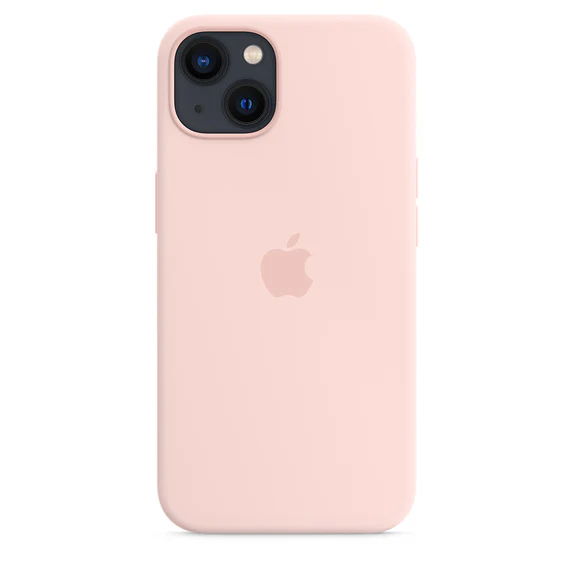 Apple Official Silicone Case with MagSafe for iPhone 13 Standard - Chalk Pink - Image 6
