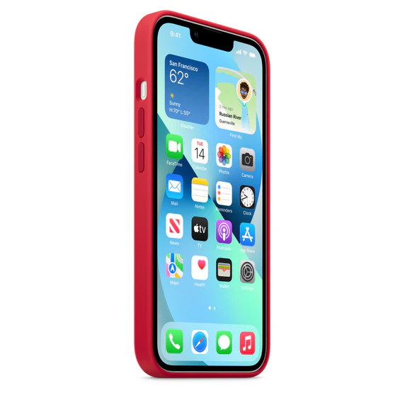 Apple Official Silicone Case with MagSafe for iPhone 13 Standard - Red - Image 8