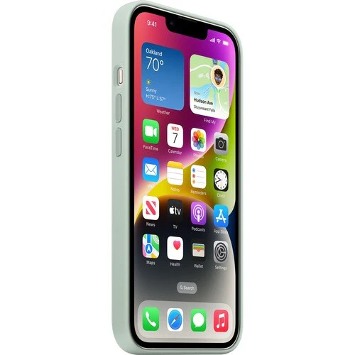 Apple Official Silicone Case with MagSafe for iPhone 14 Standard - Succulent - Image 2