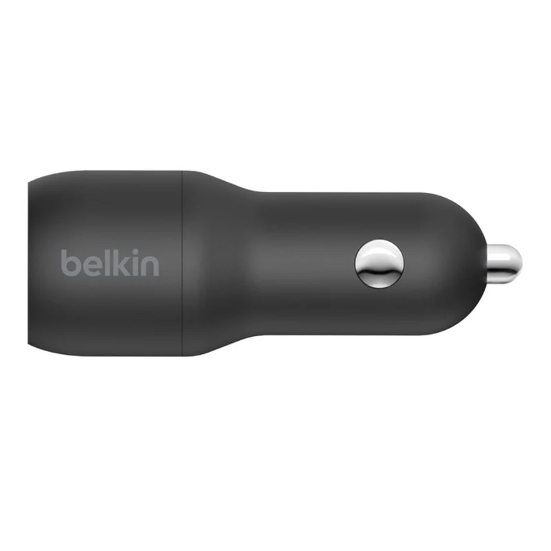 Belkin BoostCharge Dual USB-A Car Charger 24W + USB-A to Lightning Cable - Black - Image 4
