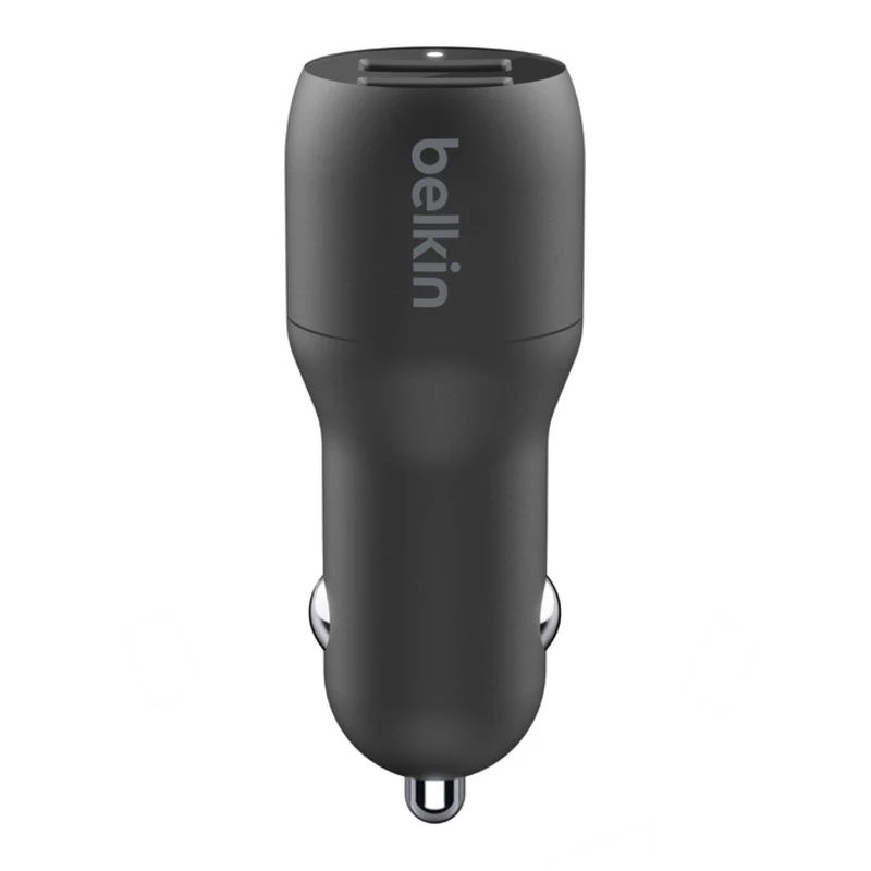 Belkin BoostCharge Dual USB-A Car Charger 24W + USB-A to Lightning Cable - Black - Image 5