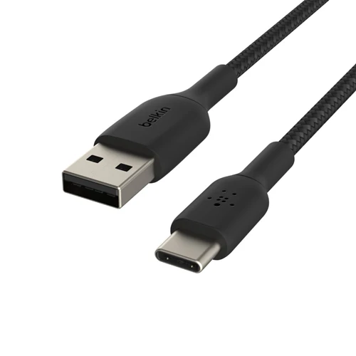 Belkin Braided Nylon Boost Charge Cable USB-C to USB-A 3M Cable Black - Image 3