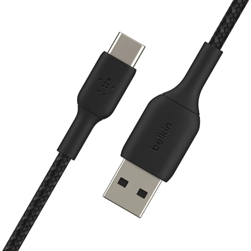 Belkin Braided Nylon Boost Charge Cable USB-C to USB-A 3M Cable Black - Image 4
