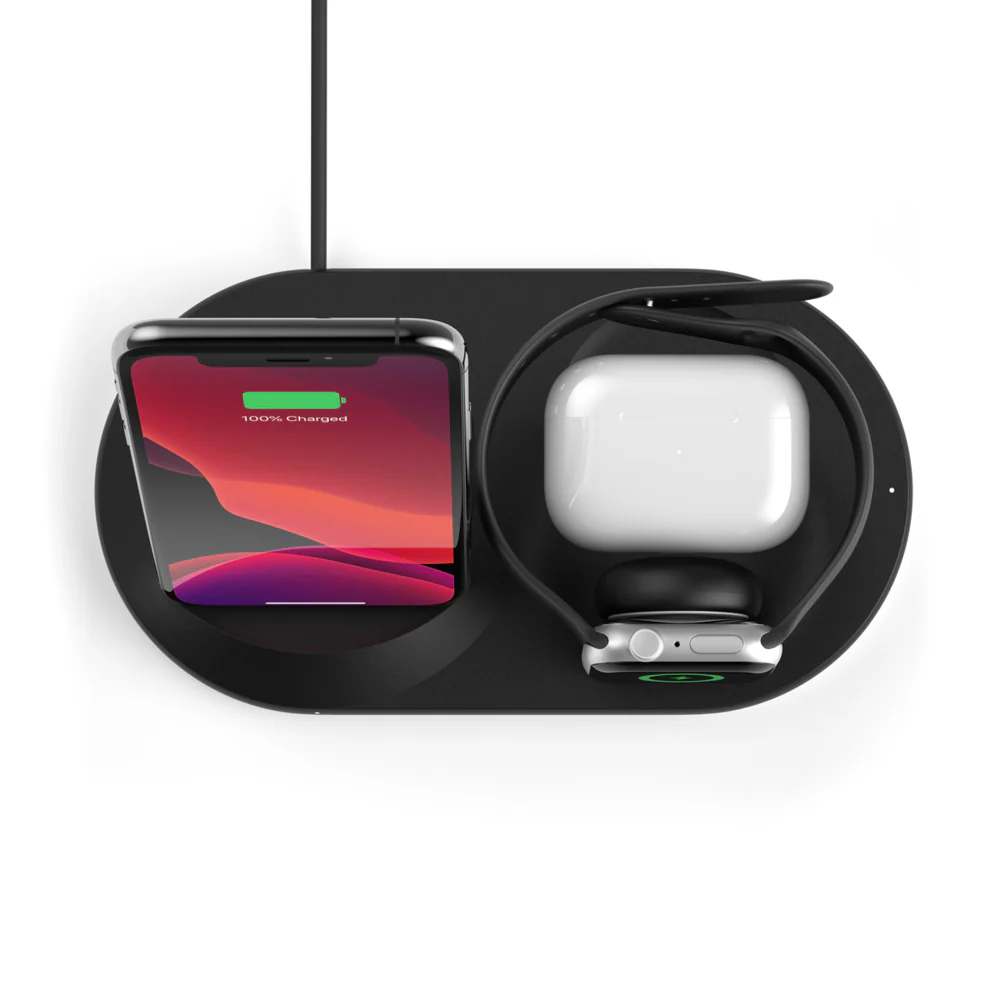 Belkin Boost Charge 3 in 1  Wireless Charging Dock for iPhone + Apple Watch + Airpods - Black - Image 3