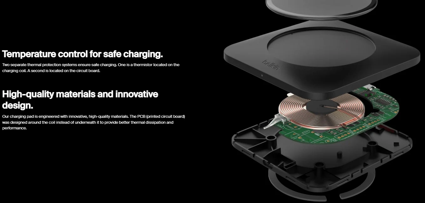 Belkin Boost Charge Pro Universal Wireless Charging Pad 15W - Black - Image 8