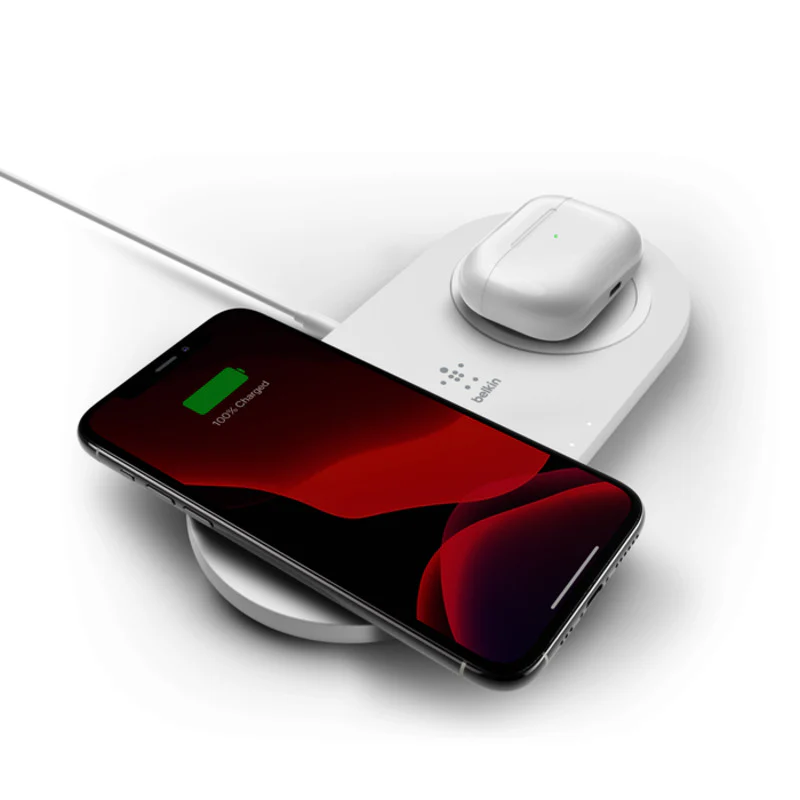 Belkin BoostCharge 15W Dual Wireless Charging Pads - White - Image 4