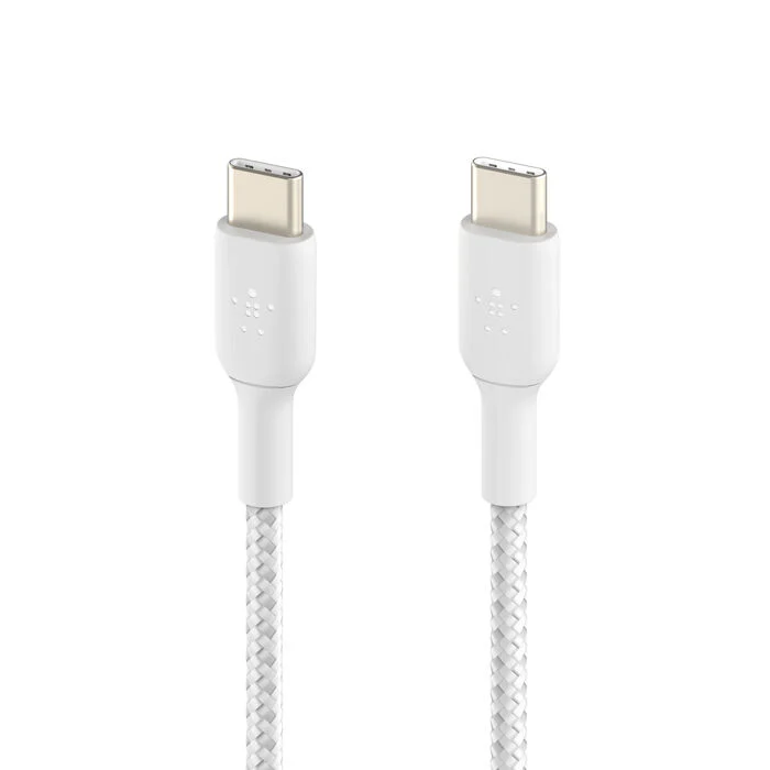 Belkin BoostCharge Braided Cable (2 PACK) USB-C to USB-C 1m / 3.3ft - White - Image 2