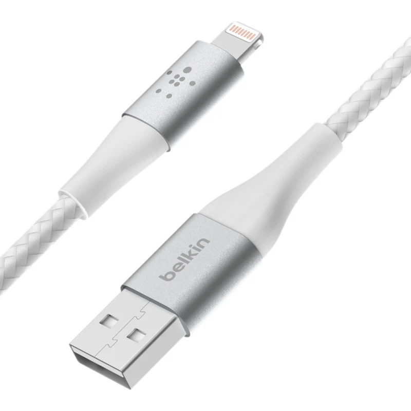 Belkin BoostCharge Braided Lightning to USB-A Cable 2m / 6.6ft - White - Image 8