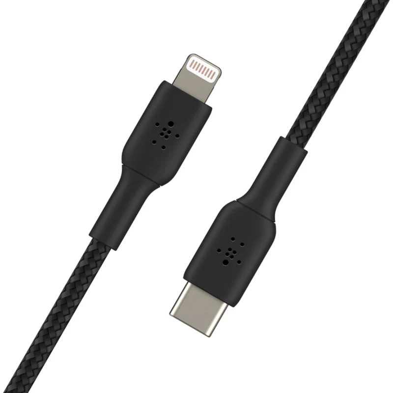 Belkin BoostCharge Braided USB-C to Lightning Cable 2m / 6.6ft - Black - Image 4