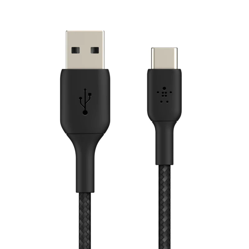 Belkin BoostCharge Braided USB-C to USB-A Cable 15cm / 6in - Black - Image 2