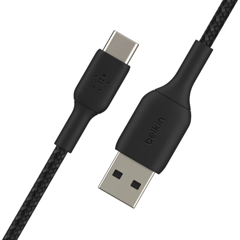 Belkin BoostCharge Braided USB-C to USB-A Cable 2m / 6.6ft - Black - Image 2