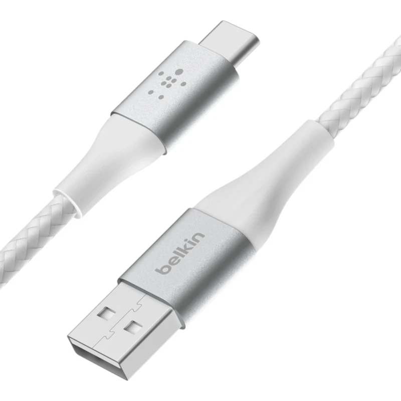 Belkin BoostCharge Braided USB-C to USB-A Cable 2m / 6.6 ft - White - Image 6