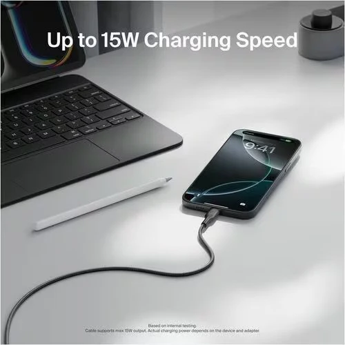 Belkin BoostCharge Pro 1 m USB-C/USB-A Data Transfer Cable - Black - Image 2