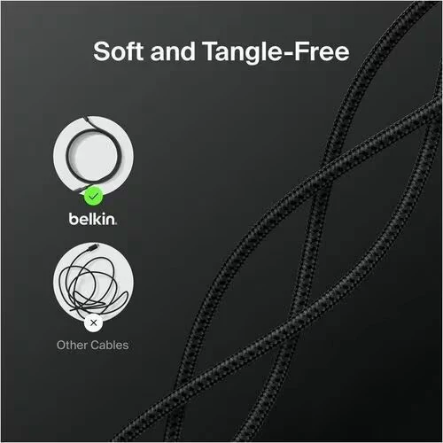 Belkin BoostCharge Pro 1 m USB-C/USB-A Data Transfer Cable - Black - Image 5