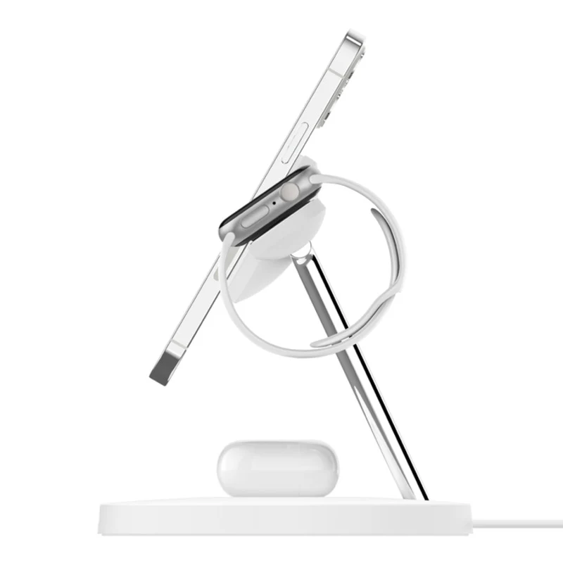 Belkin BoostCharge Pro 3-in-1 Wireless Charger w/ MagSafe Charging 15W - White - Image 3