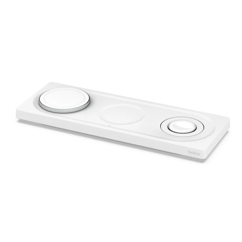 Belkin BoostCharge Pro 3-in-1 Wireless Charging Pad w/ MagSafe Charging 15W - White - Image 2