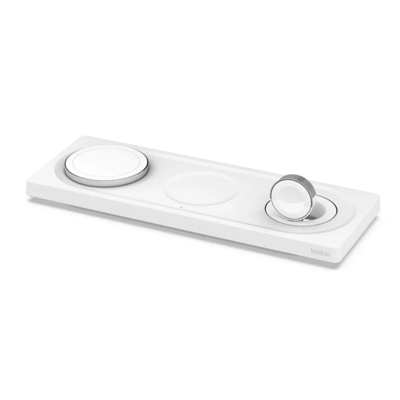 Belkin BoostCharge Pro 3-in-1 Wireless Charging Pad w/ MagSafe Charging 15W - White - Image 4