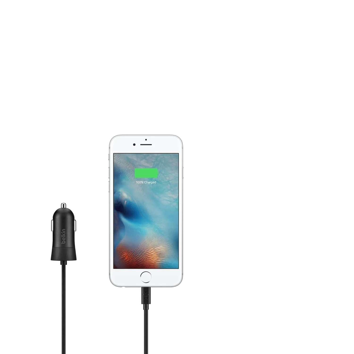 Belkin Lightning Car Charger for iPhone and iPad - Black - Image 3