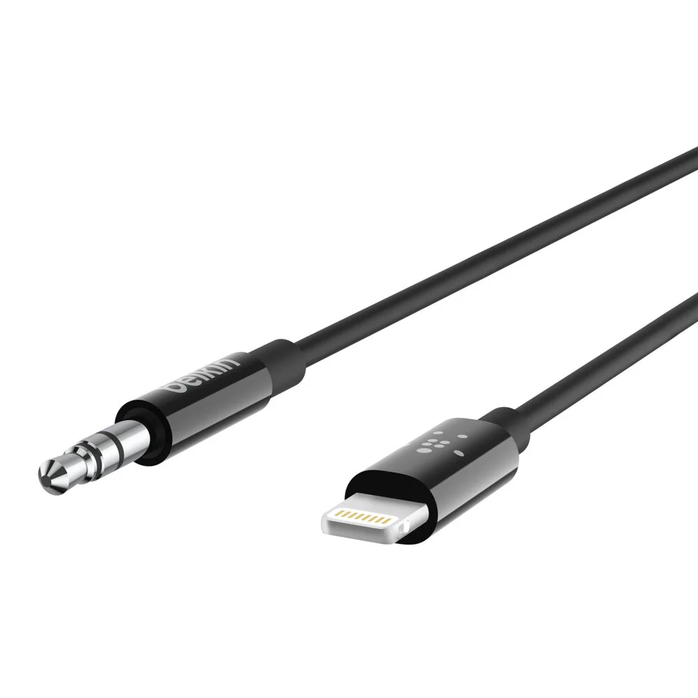 Belkin Lightning to 3.5mm Audio Cable for iPhone - Black - Image 2