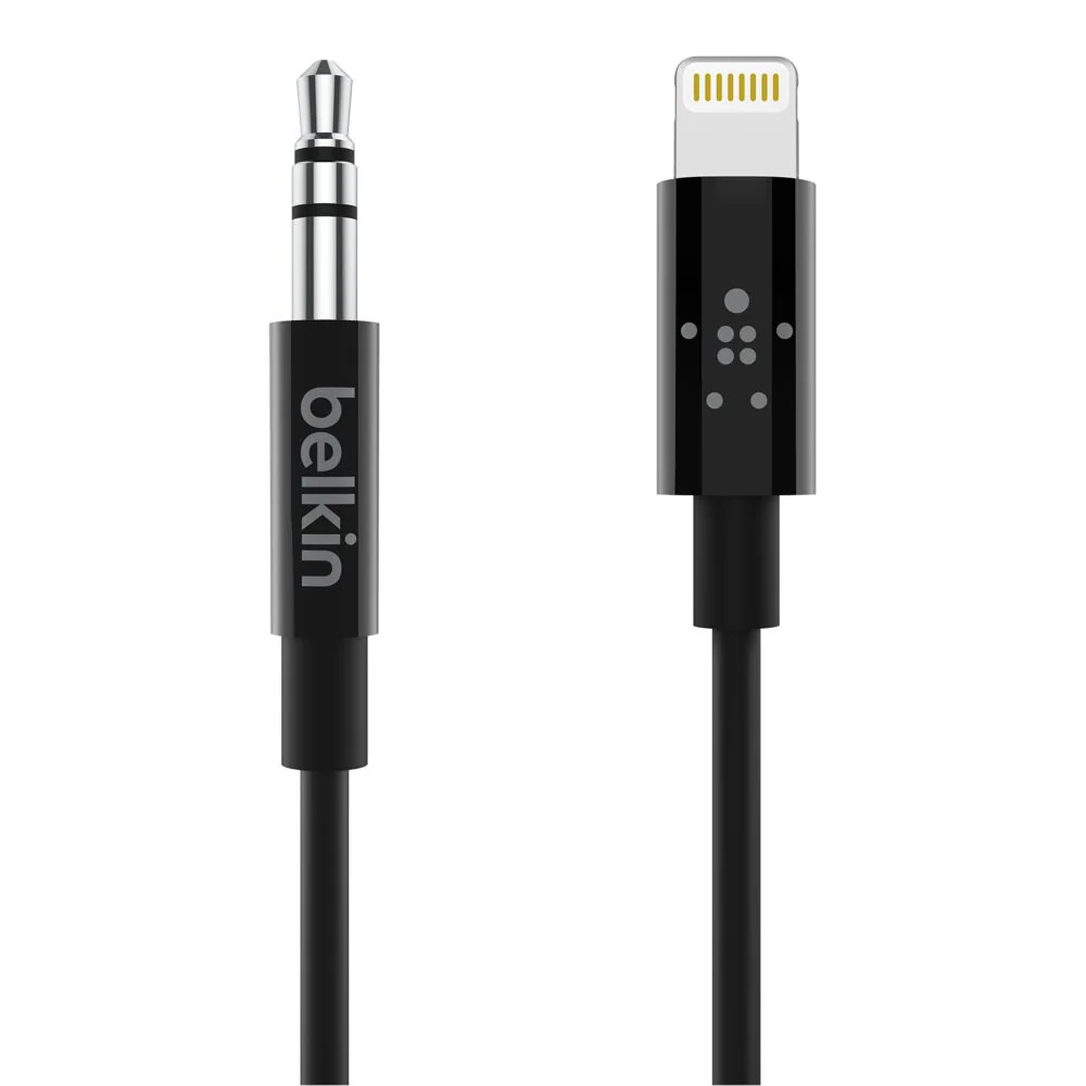 Belkin Lightning to 3.5mm Audio Cable for iPhone - Black - Image 3