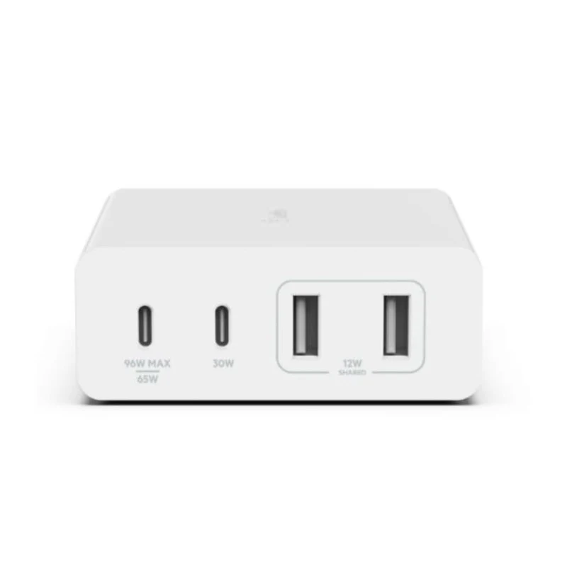 Belkin Pro 108W 4-Port 2x USB-A 2x USB-C GaN Charger - White - Image 2