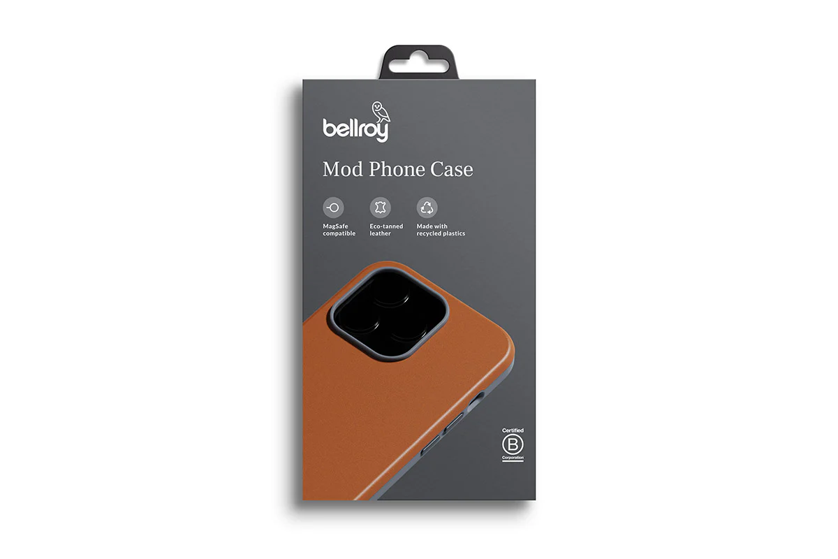 Bellroy Slim Mod Leather & MagSafe Case iPhone 14 Standard - Terracotta - Image 2