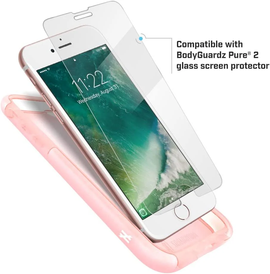 BodyGuardz Ace Pro Case with Unequal Technology for iPhone 8 Plus / 7 Plus / 6s Plus - Pink - Image 4
