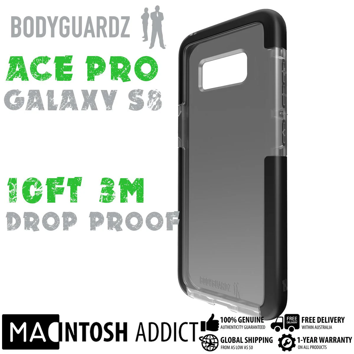 BodyGuardz Ace Pro Case with Unequal Technology for Samsung Galaxy S8 - Image 5