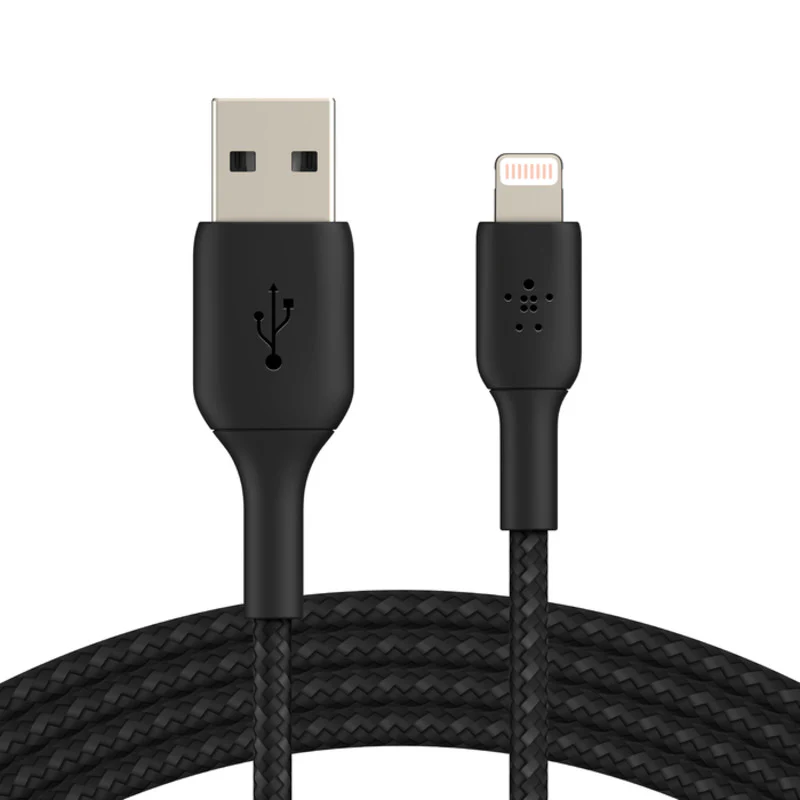 Belkin BoostCharge Braided Lightning to USB-A Cable 15cm / 6in - Black - Image 3