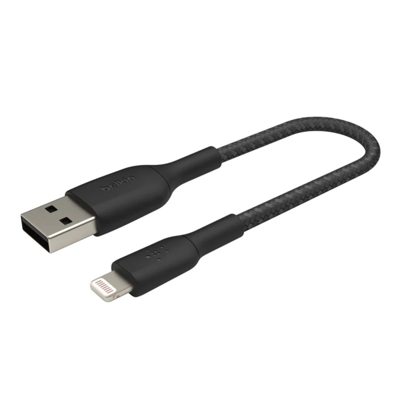 Belkin BoostCharge Braided Lightning to USB-A Cable 15cm / 6in - Black - Image 6