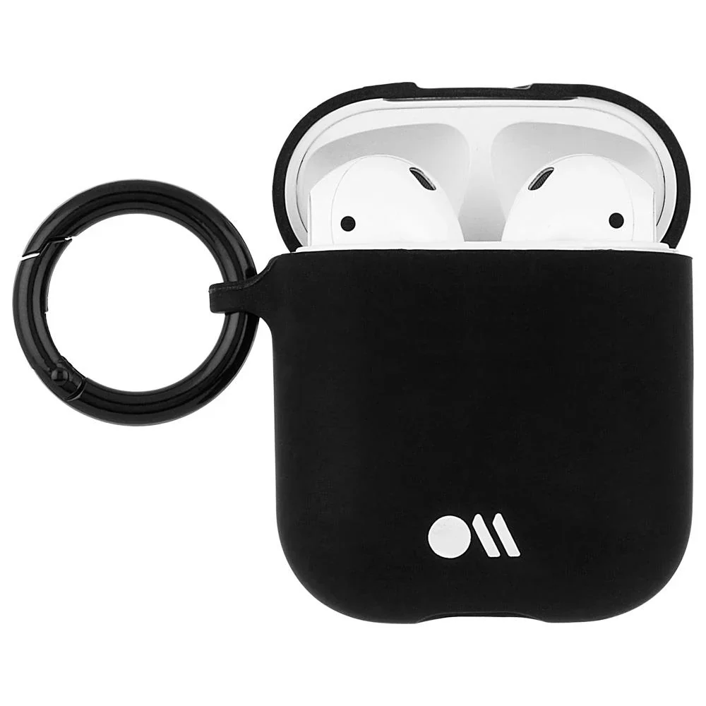 Case-Mate AirPods Case with Ring Clip & Neckstrap for AirPods 1st & 2nd Gen - Black - Image 3