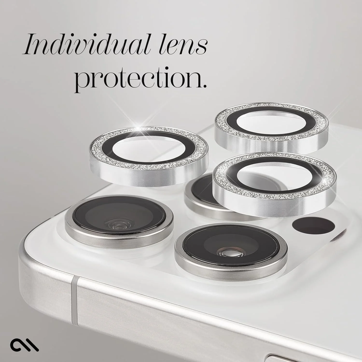 Case-Mate Aluminum Ring Camera Lens Protector iPhone 15 Pro & 15 Pro Max - Twinkle - Image 6