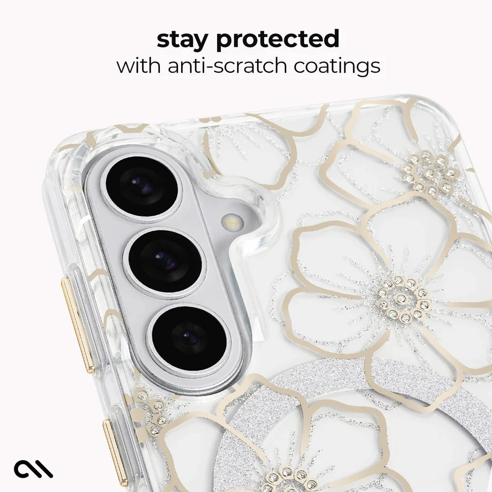 Case-Mate Floral Gem Magnet Case Samsung S26 Standard - Clear - Image 5