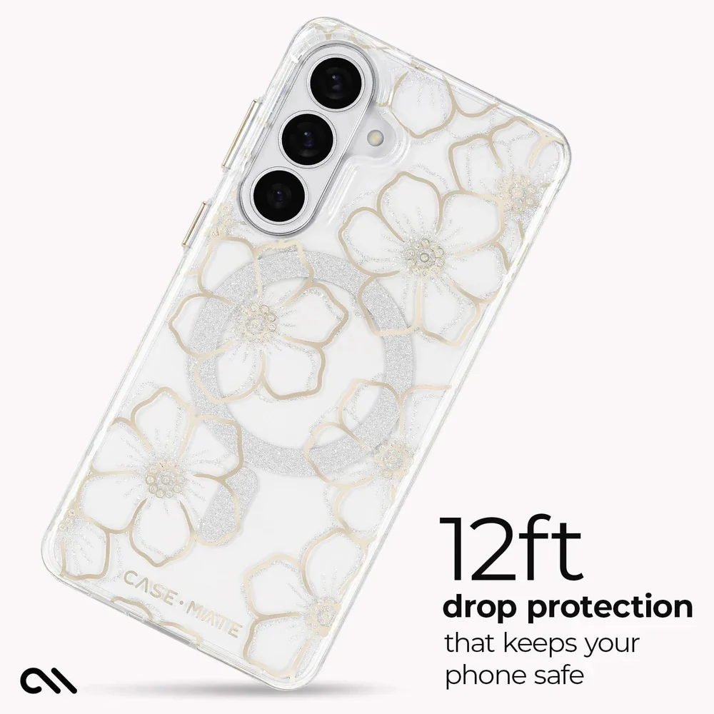 Case-Mate Floral Gem Magnet Case Samsung S26 Standard - Clear - Image 6