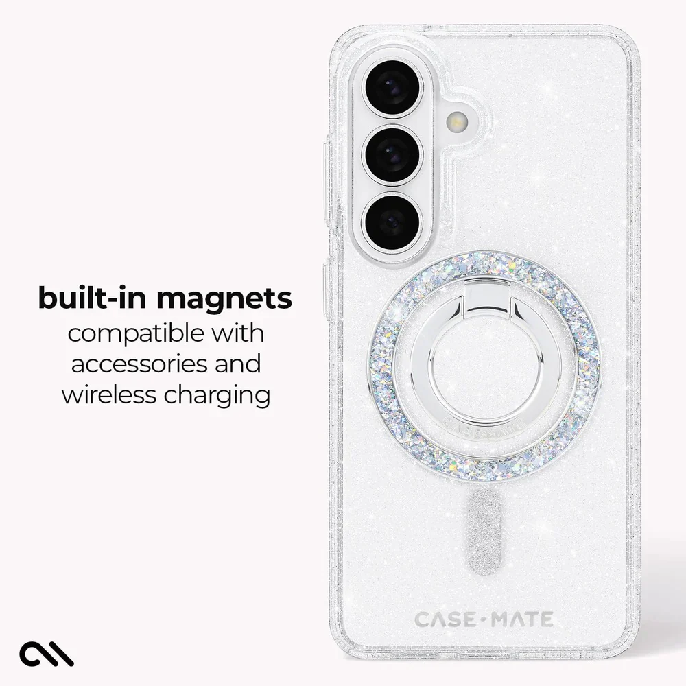 Case-Mate Sheer Twinkle Magnet Case Samsung S26 Standard - Clear - Image 3