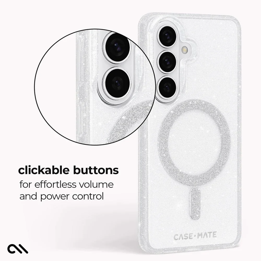Case-Mate Sheer Twinkle Magnet Case Samsung S26 Standard - Clear - Image 4