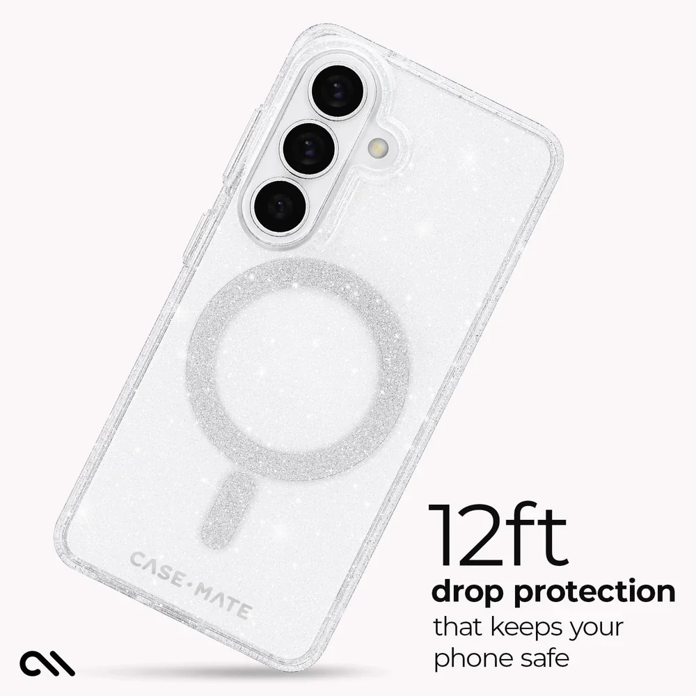 Case-Mate Sheer Twinkle Magnet Case Samsung S26 Standard - Clear - Image 5