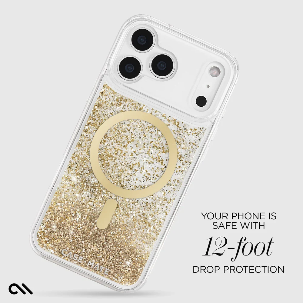 Case-Mate Waterfall MagSafe Case For iPhone 17 Pro - Gold - Image 5