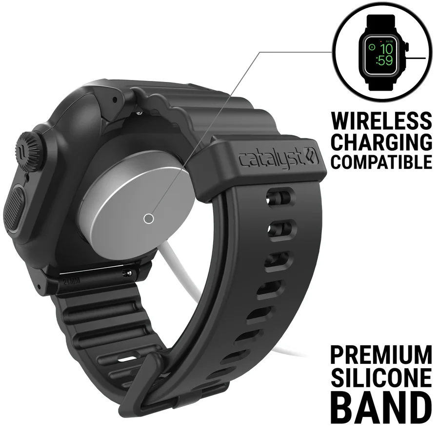 Catalyst Total Protection Case & Band Apple Watch Series 8/7 45mm - Stealth Black - Image 4