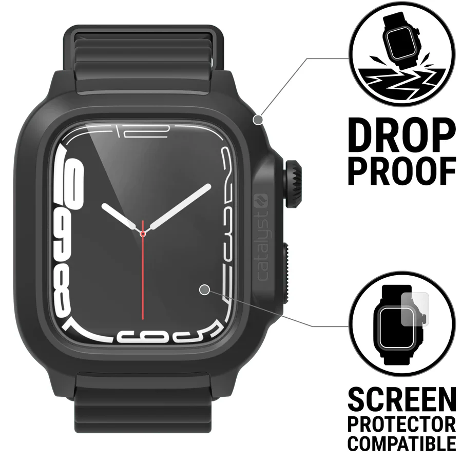 Catalyst Total Protection Case & Band Apple Watch Series 8/7 45mm - Stealth Black - Image 6