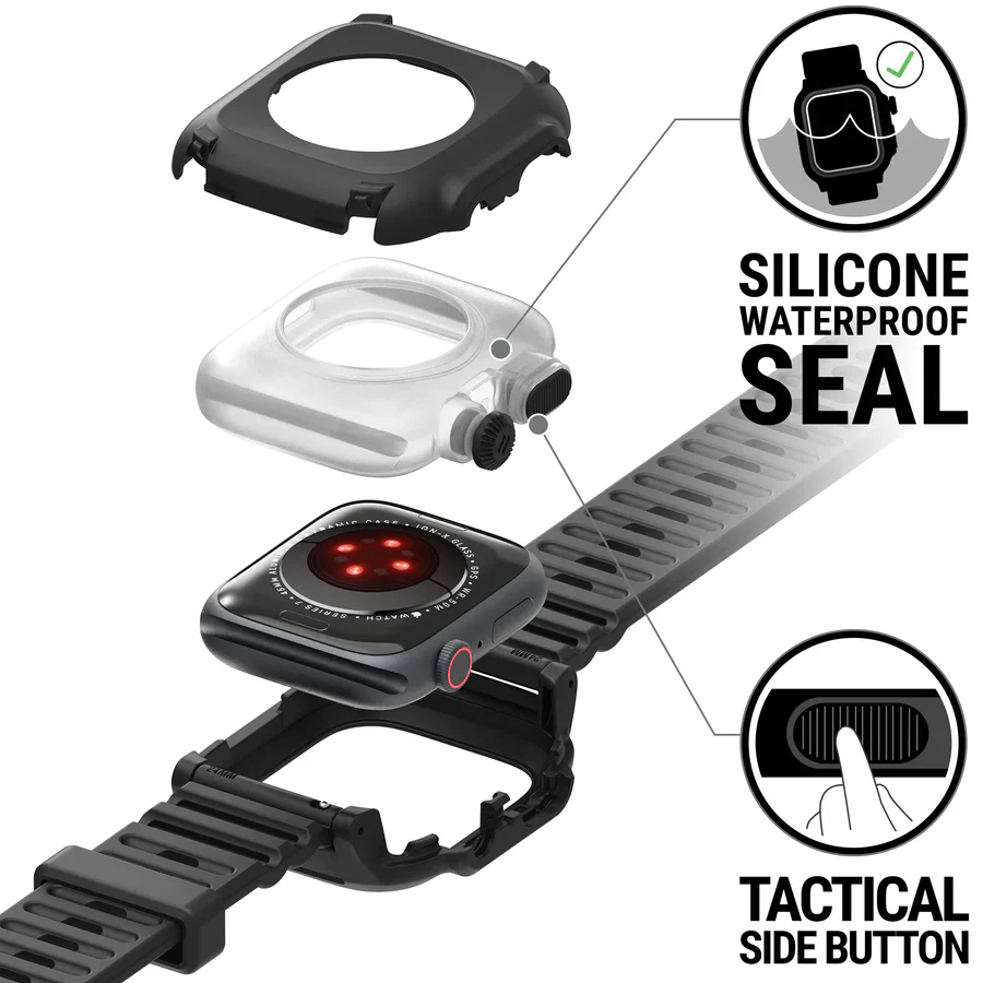 Catalyst Total Protection Case & Band Apple Watch Series 8/7 45mm - Stealth Black - Image 7