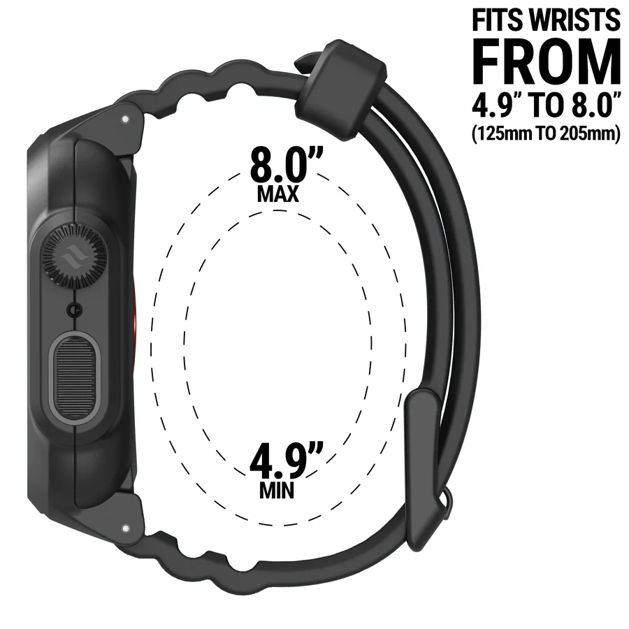 Catalyst Total Protection Case & Band Apple Watch Series 8/7 45mm - Stealth Black - Image 8