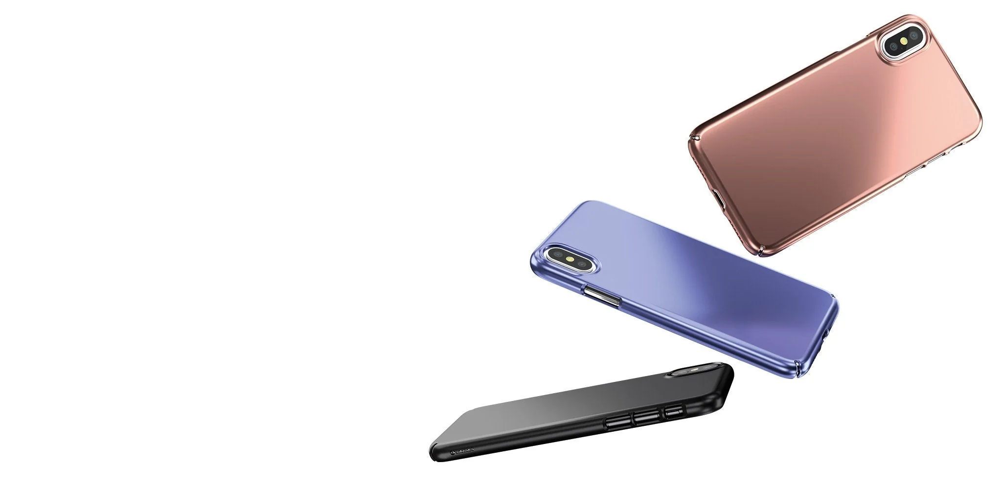 Caudabe Lucid Clear Ultra Slim Metallic Finish Case For iPhone X & XS - ROSE GOLD (BONUS Screen Protector!!) - Image 2